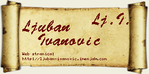 Ljuban Ivanović vizit kartica